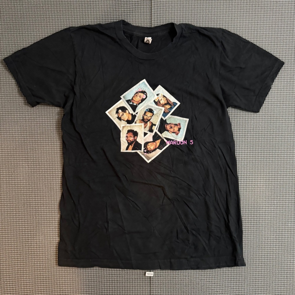 Maroon 5 Red Pill Blues Tour T-Shirt Black Mens Medium Los Angeles Apparel USA